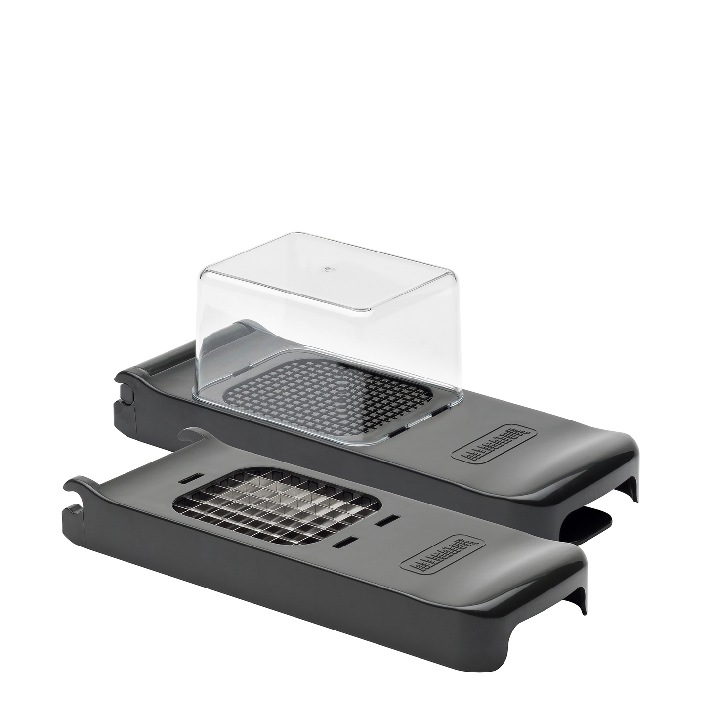 Alligator-Häcksler-Set mit Auffangschale – 2-in-1 6x6 mm und 12x12 mm BLACK EDITION