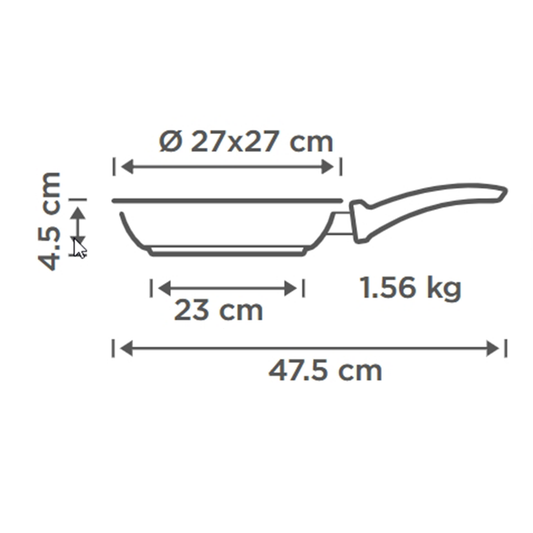 Kuhn Rikon - Allround - RVS 18/10 Grillpan 27x27 cm - 3-laags - Ongecoat - Inductie - Oven geschikt tot 240°C