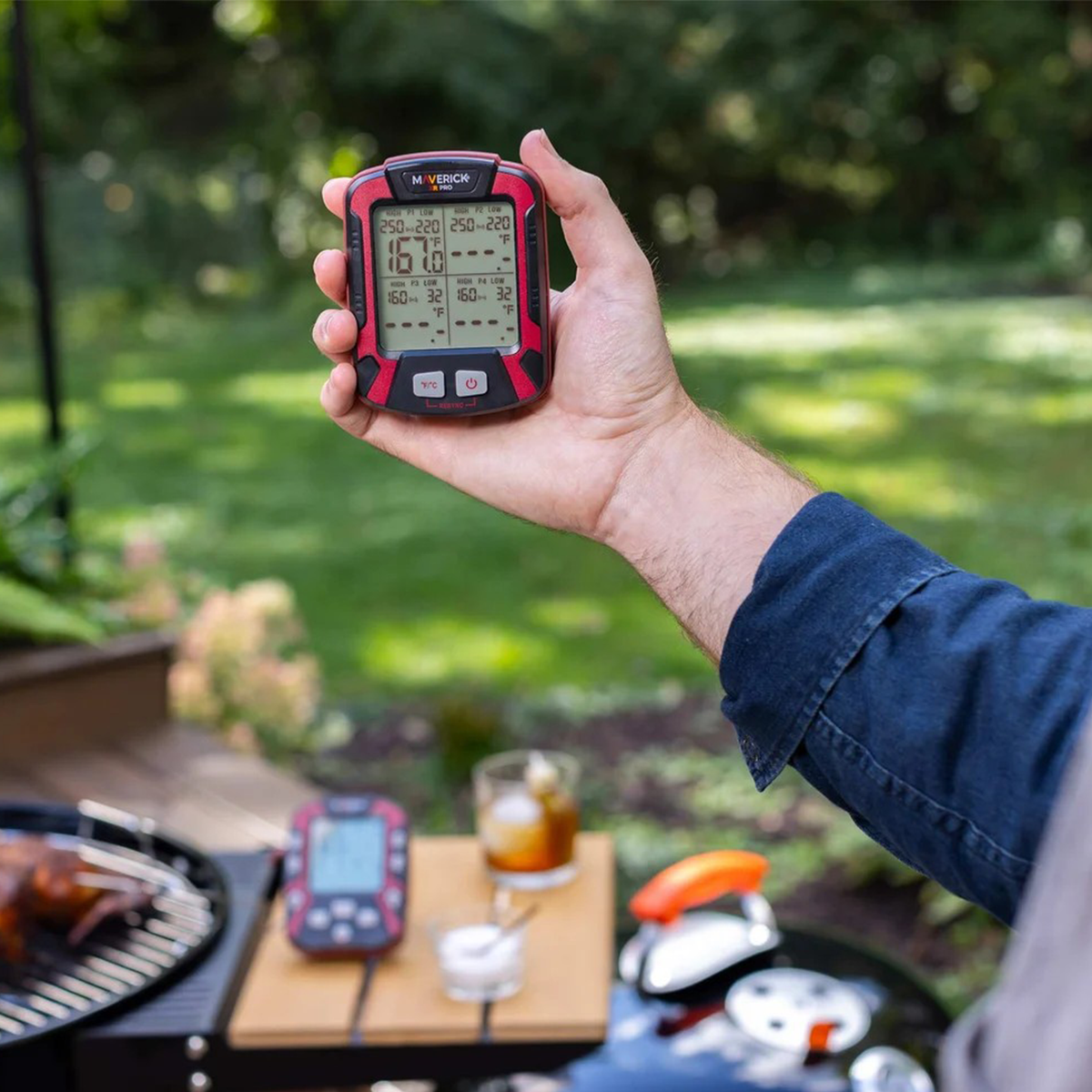 Maverick XR-50R Draadloze BBQ Thermometer – 4 Probes – 305 Meter Bereik – Temperatuuralarm - Meetbereik van 0 tot 300°