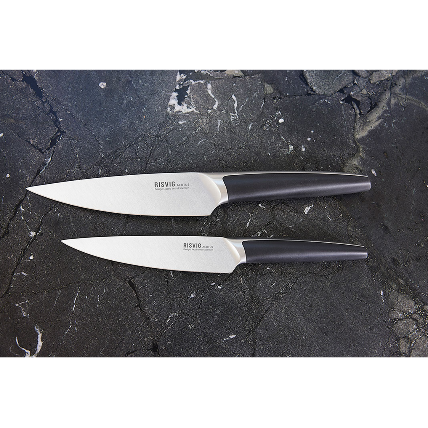 RISVIG Acutus Chef Messenset - 2-delig | Koksmes 20 cm & Aziatisch Kruidenmes 13.50 cm