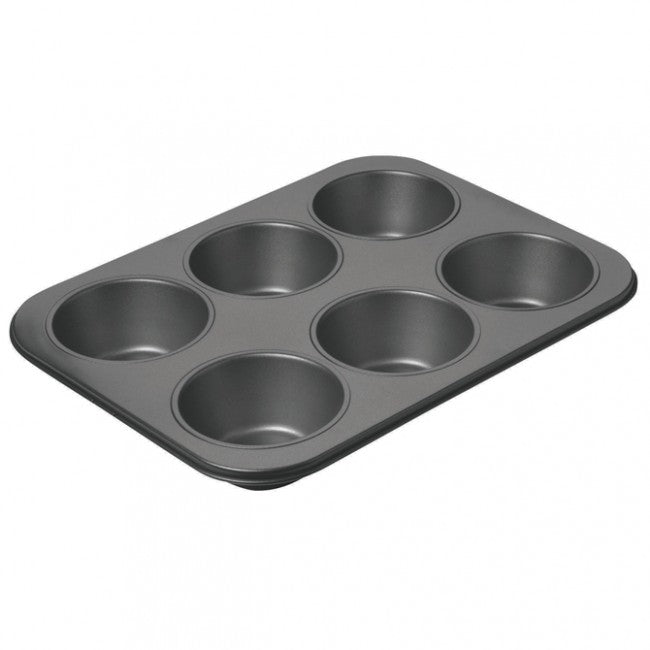 Chicago Metallic - Muffinform tief 6 Tassen - Grau