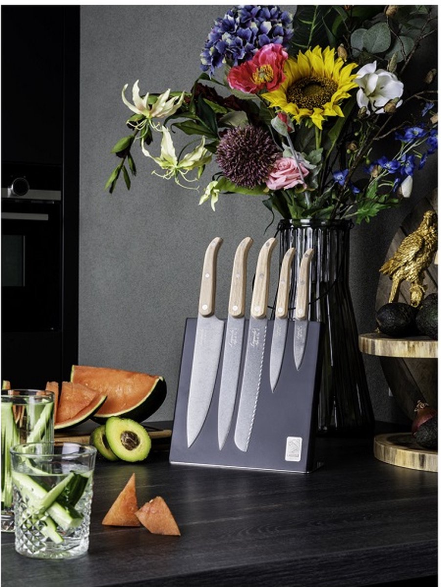 Laguiole Style de Vie Messenblok Innovation Line - 5-delig - met magnetisch blok