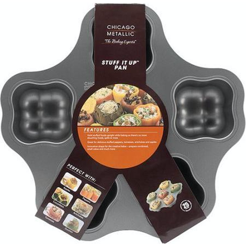 Chicago Metallic – Professionelle 6-Tassen-Antihaft-Pfanne „Stuff It Up“.