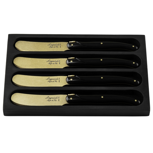 Laguiole Style de Vie Botermessenset Prestige Line - 4-delig - Goud