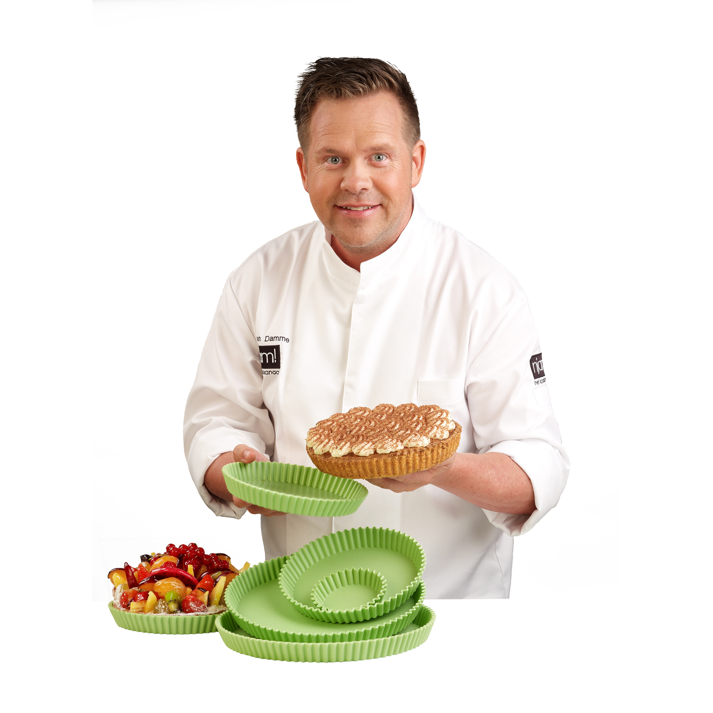 Njam! Roger Van Damme - Taartvorm glad - Ø 230mm - 9 persoons - groen