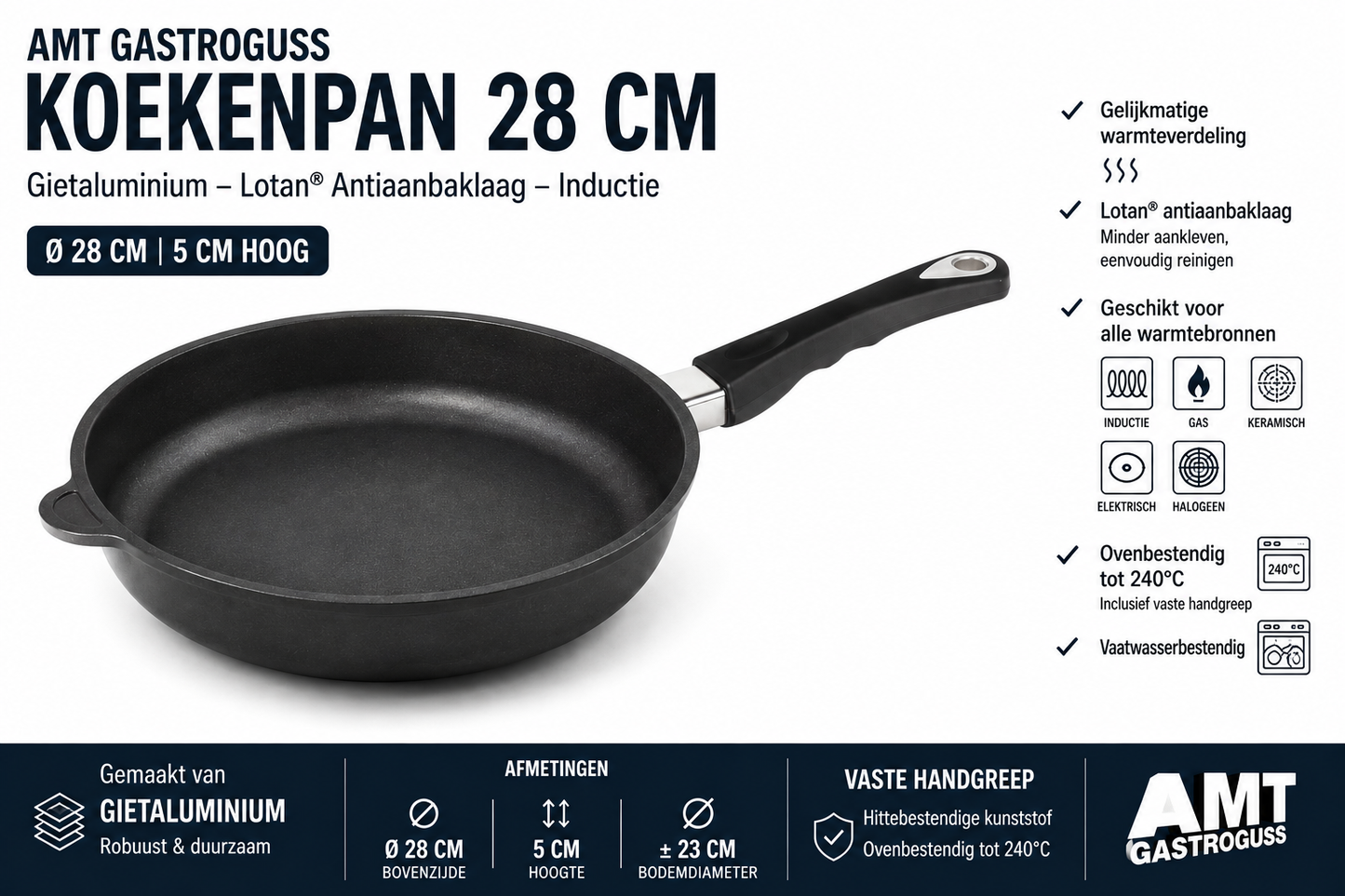 AMT Gastroguss I-528 koekenpan USPs