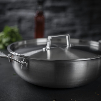 Kuhn Rikon Culinary fiveply Wokpan RVS Ø 28 cm met RVS deksel