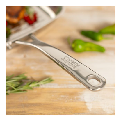 Kuhn Rikon - Allround - RVS 18/10 Grillpan 27x27 cm - 3-laags - Ongecoat - Inductie - Oven geschikt tot 240°C