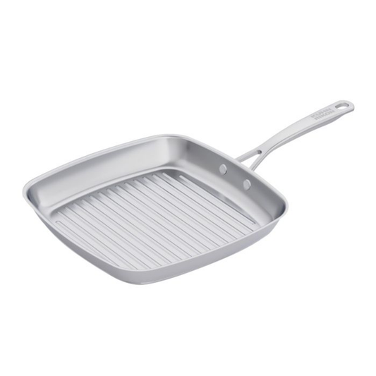 Kuhn Rikon - Allround - RVS 18/10 Grillpan 27x27 cm - 3-laags - Ongecoat - Inductie - Oven geschikt tot 240°C