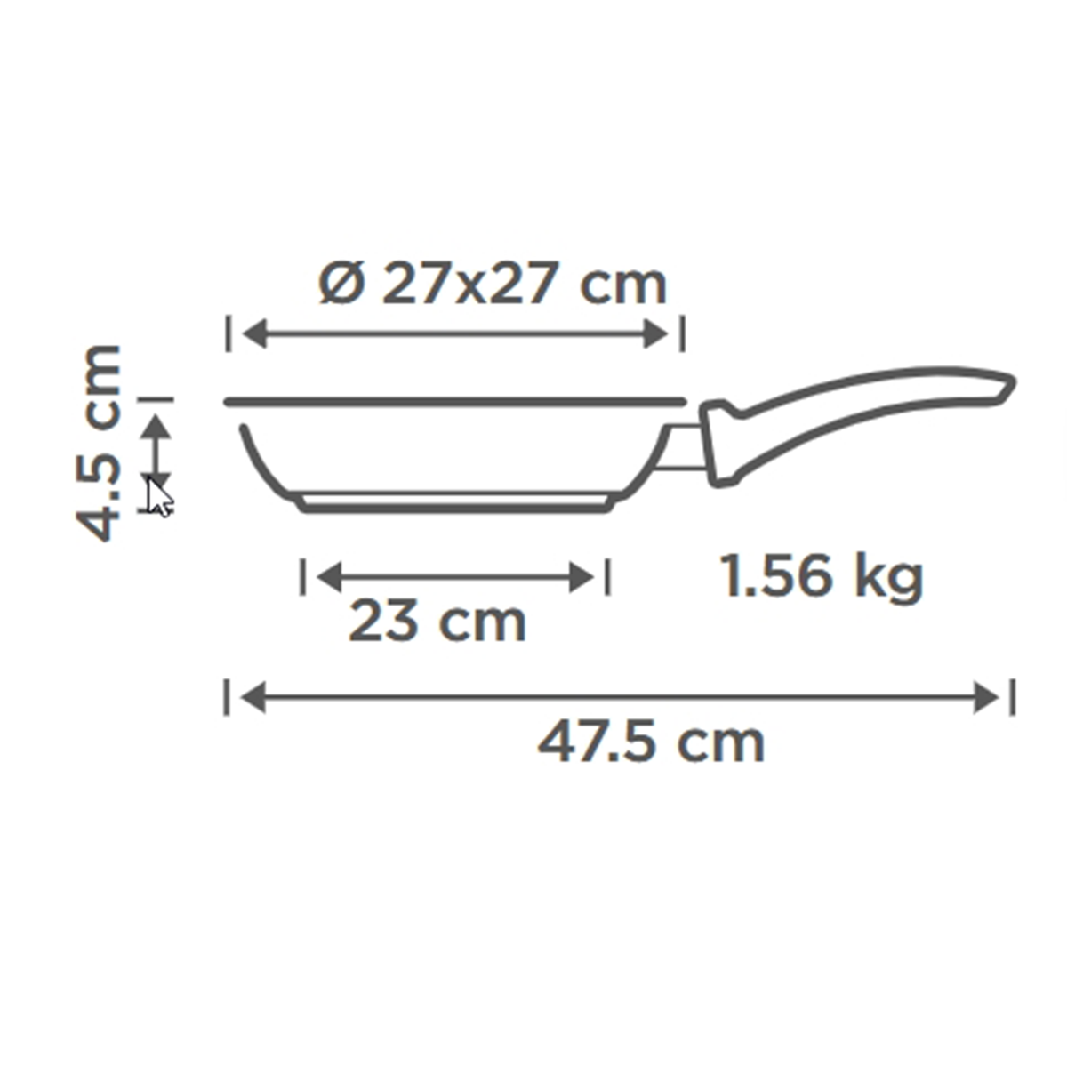 Kuhn Rikon - Allround - RVS 18/10 Grillpan 27x27 cm - 3-laags - Ongecoat - Inductie - Oven geschikt tot 240°C