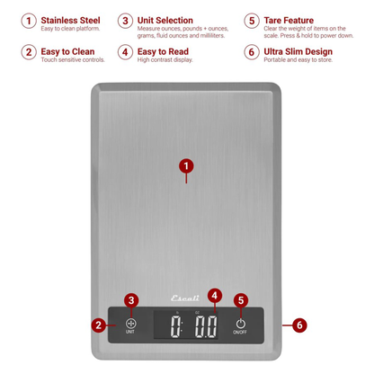 Escali Digitalwaage Tabla bis 5 KG