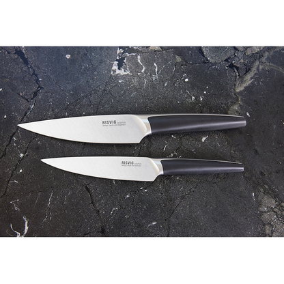 RISVIG Acutus Kochmesser-Set – 2-teilig | Kochmesser 20 cm &amp; Asiatisches Kräutermesser 13,50 cm