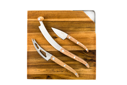 Laguiole Style de Vie Kaasmessenset Innovation Line - 3-delig - Met plank