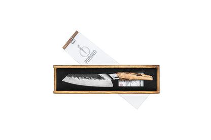 Forged - Katai Santokumes 18cm - Wortelhout - In houten giftbox
